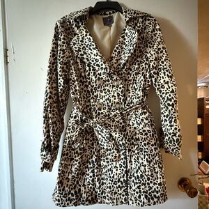 Forever 21 Leopard Print Pea Coat